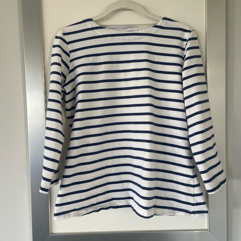 Vermont Country Store striped boatneck tee